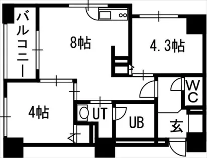 クラッセ円山 WEST【5階】の間取り