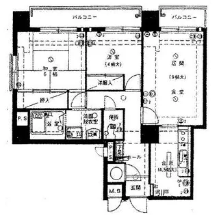 グランドメゾン船場【8階】の間取り