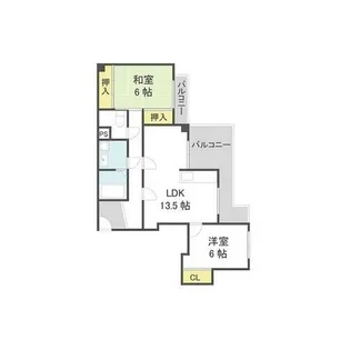 レジデンストーア【5階】の間取り