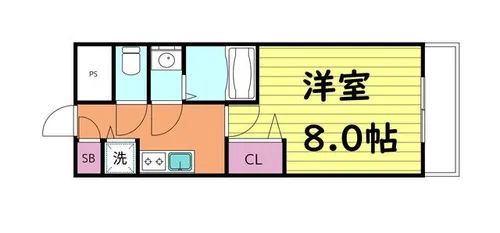 メゾン・ド・ヴィレ深江【6階】の間取り