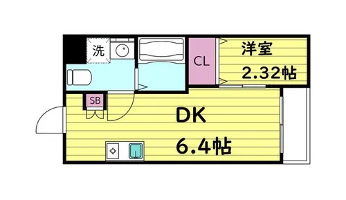 コバルト森ノ宮EAST【2階】の間取り