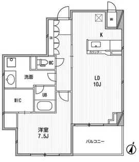 アーデンタワー福島ウエスト【7階】の間取り