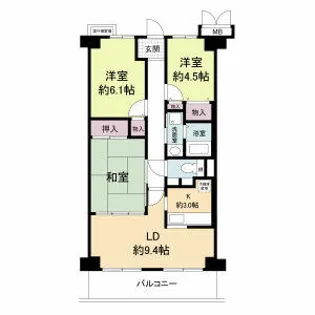 プレミール津田【0303号室】の間取り