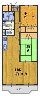 エバーグリーン金岡6号棟【2階】の間取り