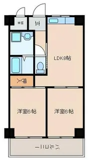 ウエストリバー【4階】の間取り
