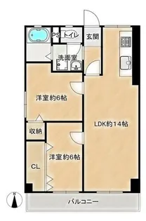 北野マンション2号棟【2階】の間取り