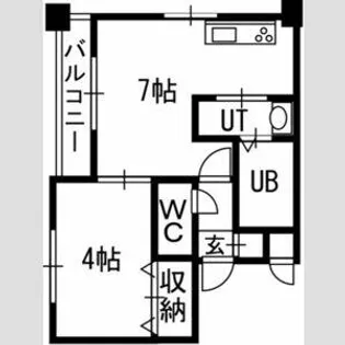 クラッセ北大通りⅡ【7階】の間取り