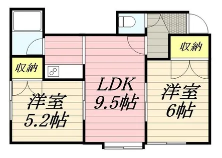 エクセルBハイツ【0203号室】の間取り