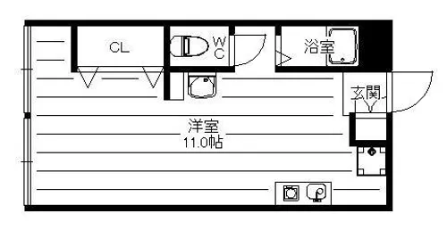 難波マンション西館【308号室】の間取り