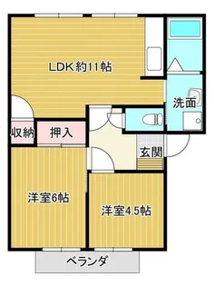 丹波篠山市郡家 第一グリーンハイツ【102号室】の間取り