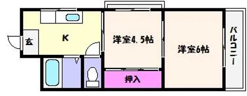 マンション幸【3階】の間取り