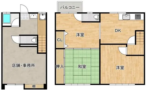 上田ビル【1階】の間取り