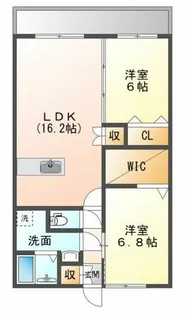 セレーナ直方 B棟【201号室】の間取り