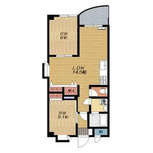 ニューバリヤハイツ【2階】の間取り