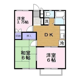 ナシキハイツ【2階】の間取り