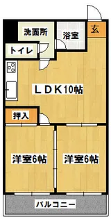 シーザーズパレス不知火【304号室】の間取り
