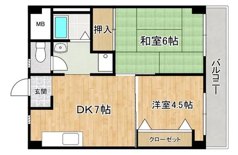 スターハイム松尾【504号室】の間取り