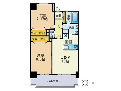 ハイネスエミュ21【5階】の間取り