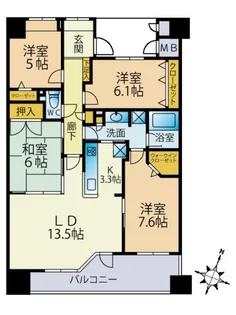 アプローズ薬院デュオウエスト【903号室】の間取り