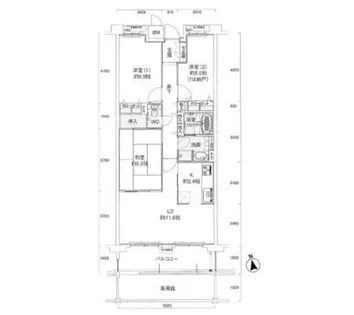 甲子園三番町ハイツ【1階】の間取り