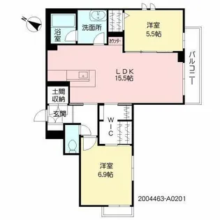 SeaGoddess 緑ヶ丘【2階】の間取り