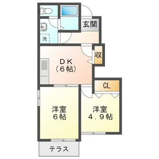 ベル・フィオーレA【1階】の間取り