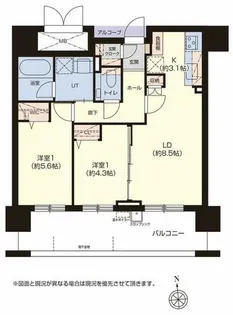 グランファーレ平岸THEパークサイドウエストウイング【9階】の間取り