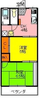 カーサ喜多【105号室】の間取り