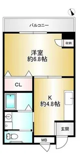 グランドハイツ岸本【2階】の間取り