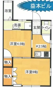 益本ビル【2号室】の間取り