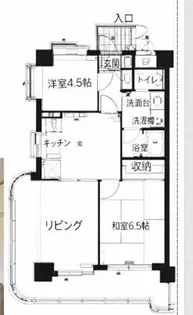 ノバカネイチ天王寺【701号室】の間取り