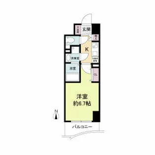 セレニテ心斎橋グランデ【0810号室】の間取り