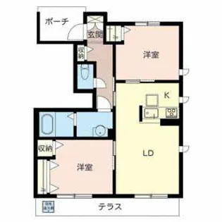 メゾン ド ビオ【1階】の間取り