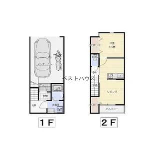 GRAND GARAGE B棟【1号室】の間取り