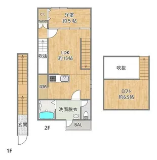 Land+HAMAMACHI【2階】の間取り