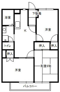 ハイツフリージア【201号室】の間取り