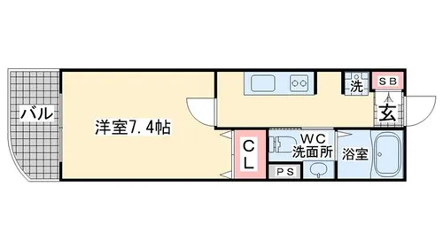 アルファレガロ兵庫【602号室】の間取り