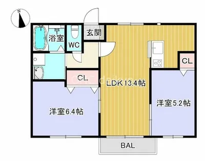 アヴニール【2階】の間取り