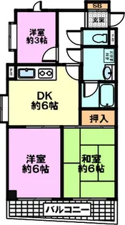 ベルメゾン上筒井【303号室】の間取り