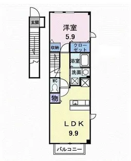 カーサ・ソレイユ三番館.【201号室】の間取り