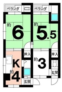 等持院マンション【206号室】の間取り