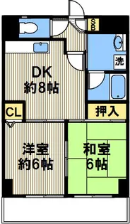メゾン中村【402号室】の間取り