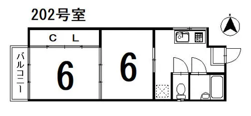 プルミエール東山二条【2階】の間取り