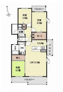 パルコート桃山北・大和坂2番館【2階】の間取り