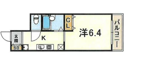 クレアール六甲【3-C号室】の間取り