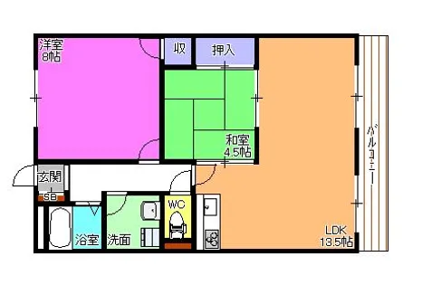 メゾンボヌール【1階】の間取り
