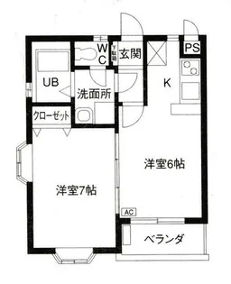 クレール沢向B棟【B101号室】の間取り