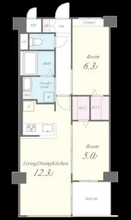 APエルテージ地行【3階】の間取り