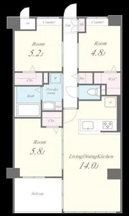 APエルテージ地行【6階】の間取り