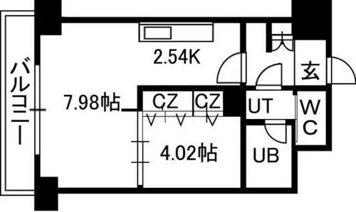 PRIME URBAN宮の沢【6階】の間取り